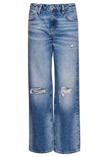 Superdry Damen Mid Rise Wide Leg Jeans Hose, Spring Vintage Custom, 28W x 30L von Superdry