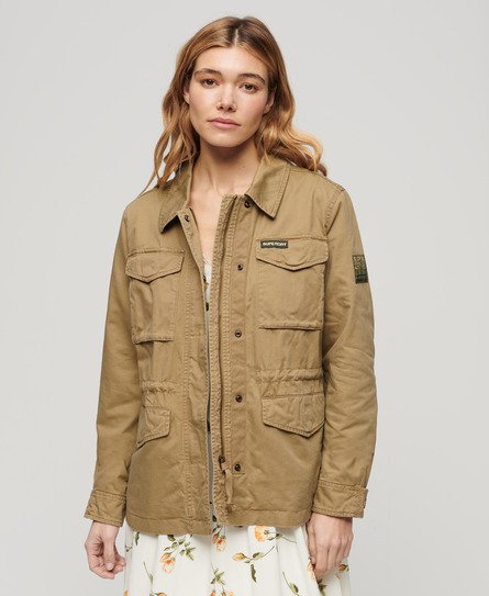 Superdry Damen Military M65 Jacke Braun - Größe: 38 von Superdry