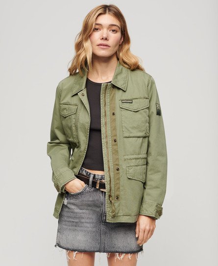 Superdry Damen Military M65 Jacke Kaki - Größe: 36 von Superdry