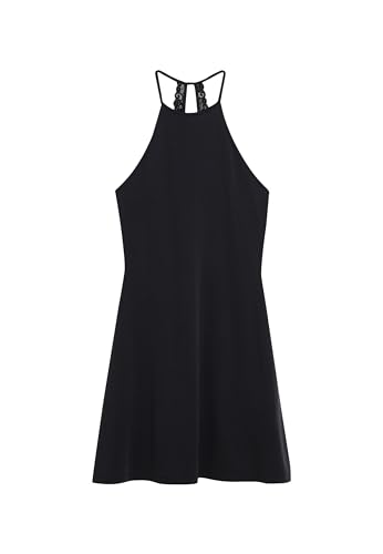 Superdry Damen Mini Jersey Fit & Flare Dress Kleid, schwarz, 38 von Superdry