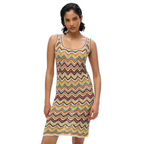 Superdry Damen Mini-Strickkleid mit Zickzackmuster Mint Zickzack-Streifen 40 Superdry Damen Mini-Strickkleid mit Zickzackmuster Mint Zickzack-Streifen 40 von Superdry