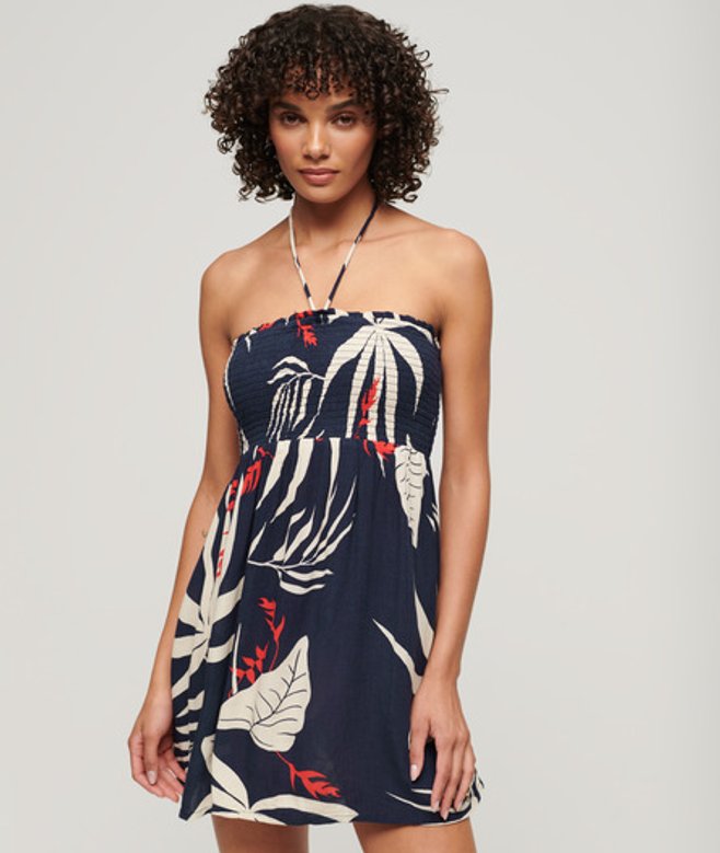 Superdry Damen Mini-strandkleid Marineblau - Größe: 44 von Superdry