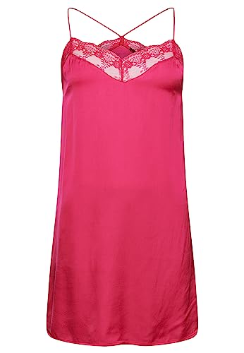 Superdry Damen Minikleid aus Seide Leuchtend Pink 38 von Superdry