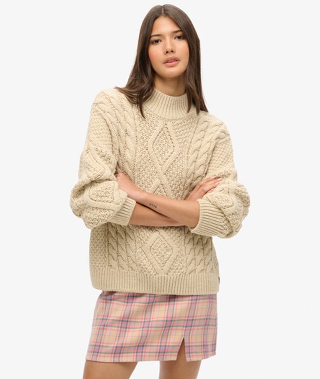 Superdry Damen Minirock mit Karomuster Pink - Größe: 44 von Superdry