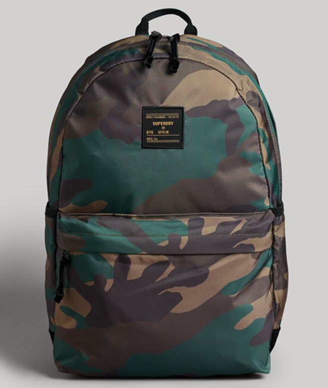 Superdry Damen Montana Rucksack mit Print Grün - Größe: One Größe von Superdry