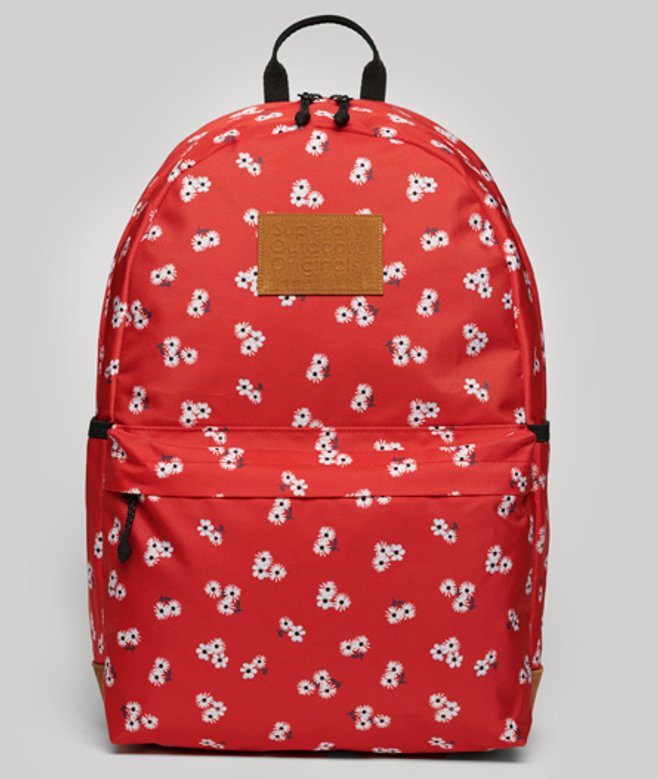 Superdry Damen Montana Rucksack mit Print Rot - Größe: One Größe von Superdry