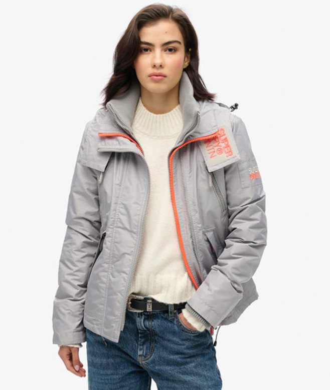 Superdry Damen Mountain SD Windcheater Hellgrau - Größe: 36 von Superdry