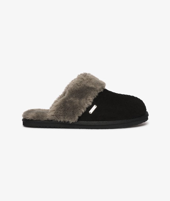 Superdry Damen Mule Hausschuhe Dark Grey - Größe: 7-8 von Superdry