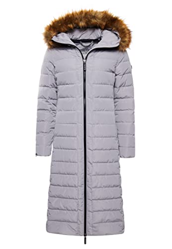Superdry Damen New Arctic Long Puffer A4-gepolstert, Möwe (Dove), 34 von Superdry