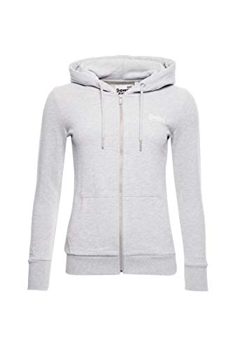 Superdry Damen OL Ziphood UB Kapuzenpullover, Grau (Grey Marl 07Q), XS (Herstellergröße:8) von Superdry