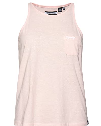 Superdry Damen Ol Essential Tank Top, Rosa (Kiss Pink Rv8), L (Herstellergröße:14) von Superdry