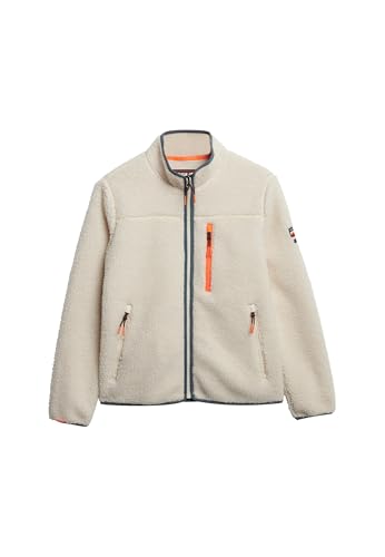 Superdry Damen Outdoor Fleecejacke mit durchgehendem Reißverschluss Ecru 40 von Superdry