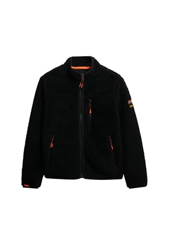 Superdry Damen Outdoor Fleecejacke mit durchgehendem Reißverschluss Schwarz/Schwarz 36 von Superdry