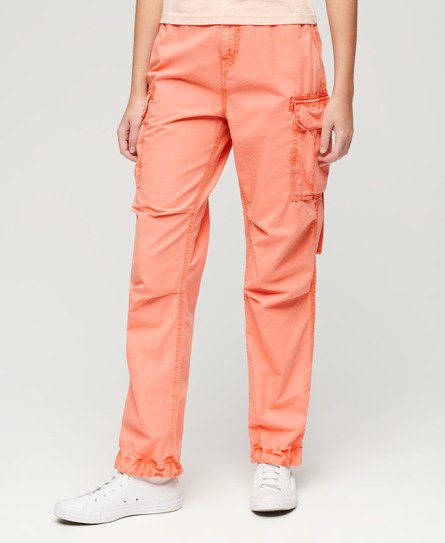 Superdry Damen Para Cargohose mit Niedriger Leibhöhe Orange - Größe: 28/30 von Superdry