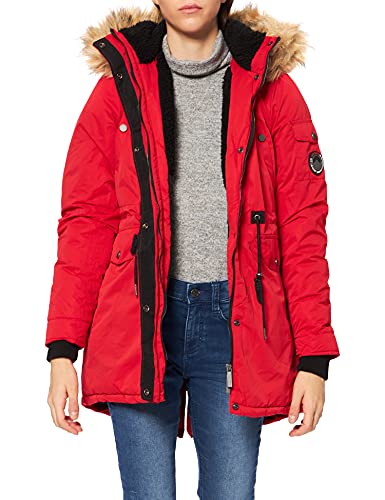 Superdry Damen Parka NADARE MICROFIBRE PARKA, Rot (Burnt Red AM5), 36 (Herstellergröße: XS) von Superdry