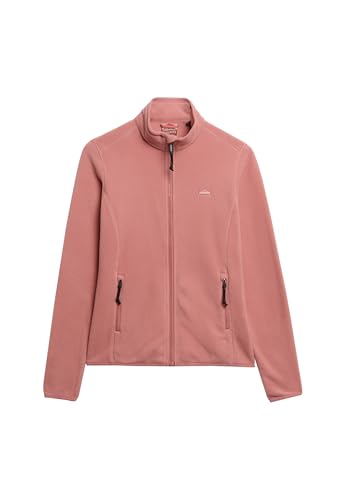 Superdry Damen Polar Fleecejacke mit durchgehendem Reißverschluss Eschenrosé 36 von Superdry