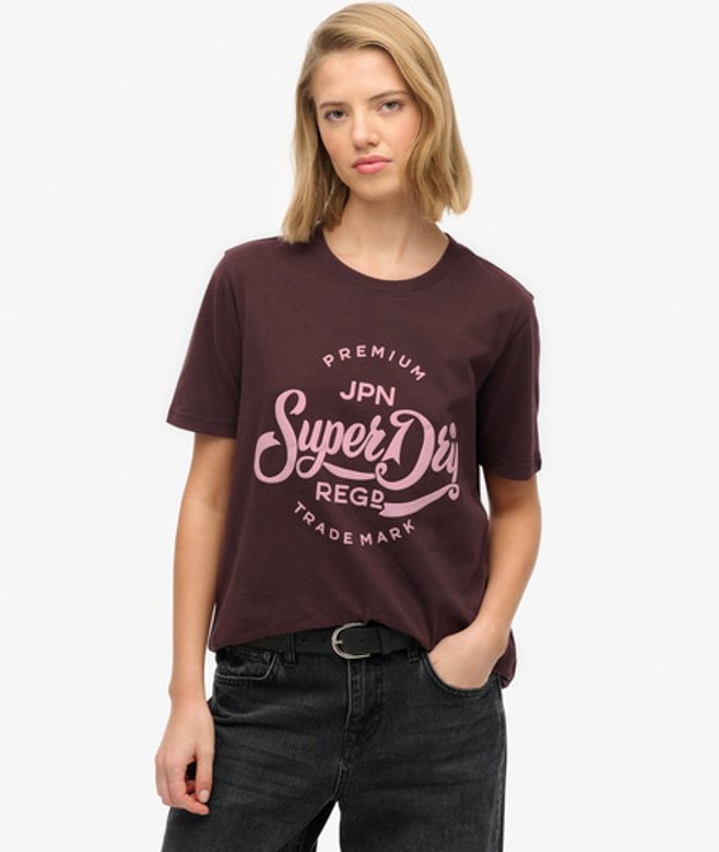 Superdry Damen Premium Script Entry T-shirt Red - Größe: 42 Superdry Damen Premium Script Entry T-shirt Red - Größe: 42 von Superdry