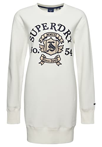 Superdry Damen Pride In Craft Kleid mit Rundhalsausschnitt Winterweiß 34 von Superdry