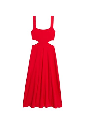 Superdry Damen Pullover Cutout Midikleid Kleid, Tango rot, 40 von Superdry