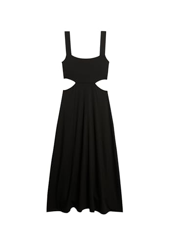 Superdry Damen Pullover Cutout Midikleid Kleid, schwarz, 40 von Superdry
