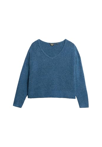 Superdry Damen Pullover mit V-Ausschnitt in Übergröße Admiralsblau Twist 36 von Superdry