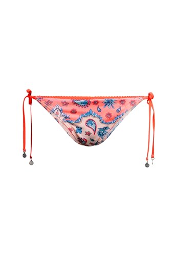 Superdry Damen Raffiniertes Bikinihöschen mit seitlichen Bindeverschlüssen Pink Bandana 40 von Superdry