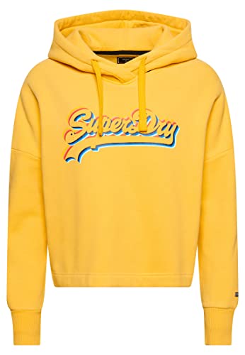 Superdry Damen Rainbow Hoodie mit grafischem Logo Pigment Gelb 42 von Superdry