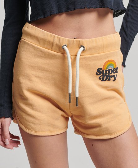 Superdry Damen Rainbow Shorts Braun - Größe: 34 von Superdry