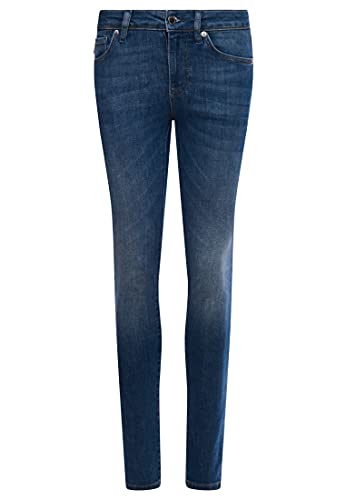 Superdry Damen Rise Skinny Jeans, Salem Mid Worn Blue, 27W / 32L von Superdry