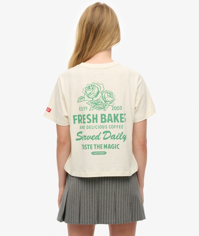 Superdry Damen Roadside Trade T-shirt in Lockerer Passform White - Größe: 42 Superdry Damen Roadside Trade T-shirt in Lockerer Passform White - Größe: 42 von Superdry