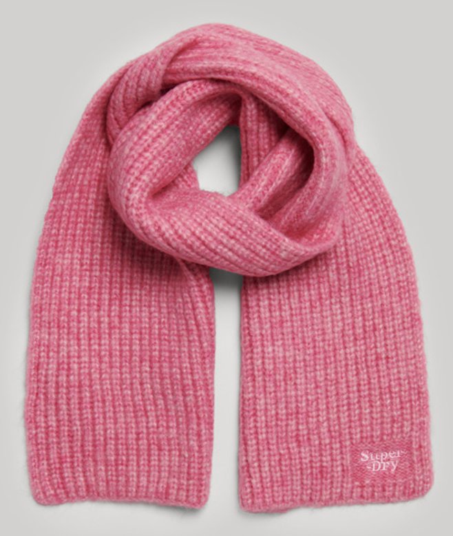Superdry Damen Rosa Schal mit Rippmuster von Superdry