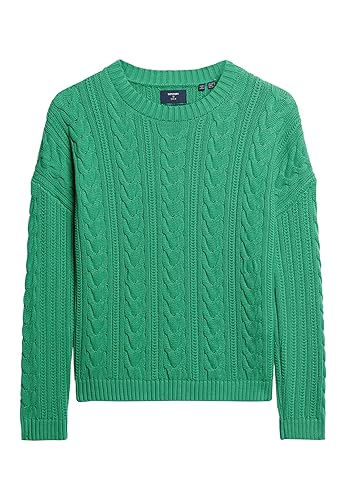 Superdry Damen Strickpullover aus Draht Pullover, Woodland Green, 34 von Superdry