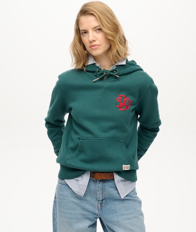Superdry Damen SD & CO Neon Hoodie Green - Größe: 42 von Superdry