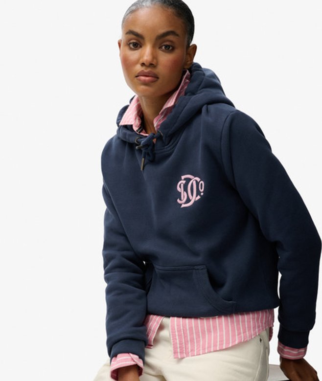 Superdry Damen SD & CO Neon Hoodie Navy - Größe: 44 von Superdry