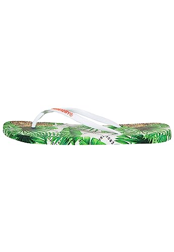 Superdry SUPER SLEEK AOP FLIP FLOP, Damen Zehentrenner, Mehrfarbig (Leopard Geo J2f), 36/37 EU von Superdry