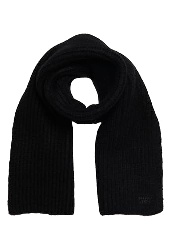Superdry Damen Schal mit Rippmuster Schwarz 1SIZE von Superdry