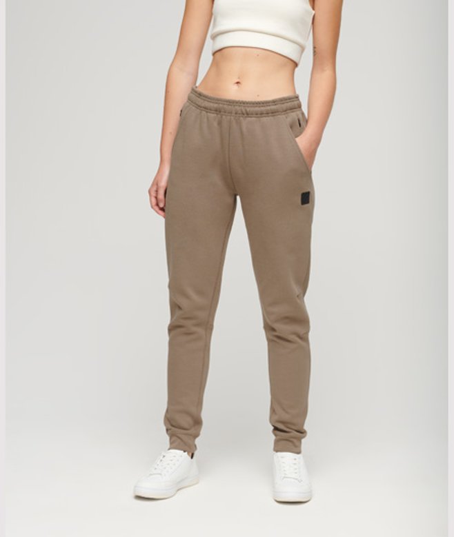 Superdry Damen Schmal Geschnittene Code Tech Jogginghose Braun - Größe: 40 von Superdry
