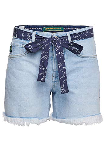 Superdry Damen Schmale Vintage-Shorts mit mittlerer Leibhöhe Vintage Hellblau 40 von Superdry