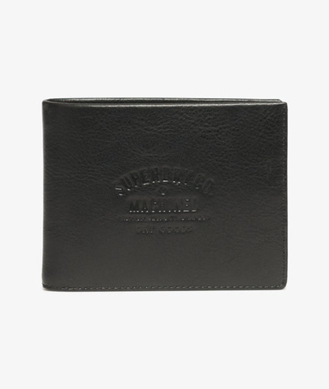 Superdry Damen Schwarz Ledergeldbörse, Größe: 11x8.5x1.5 cm von Superdry