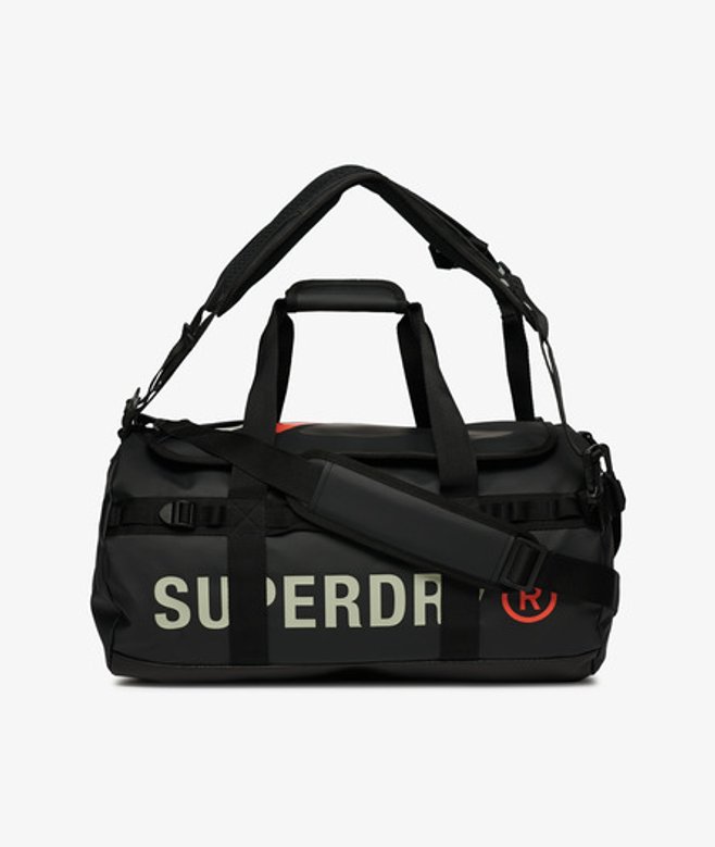 Superdry Damen Schwarz Tarp Barrel Tasche Grafikdruck, Größe: Einheitsgröße - Größe: Einheitsgröße von Superdry