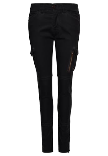 Superdry Damen Skinny Fit Cargo Pants Hose, Washed Black, 26W x 28L Superdry Damen Skinny Fit Cargo Pants Hose, Washed Black, 26W x 28L von Superdry