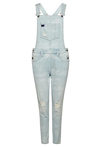 Superdry Damen Slim Taper Dungaree Kapuzenpullover, Bowery Vintage Bleach, 36 von Superdry