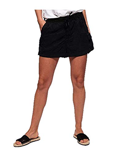 Superdry Damen Soft Tencel Utility Shorts Verwaschenes Schwarz S von Superdry