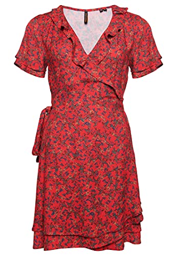Superdry Damen Sommer-Wickelkleid Herbstrot Verspielt 40 von Superdry