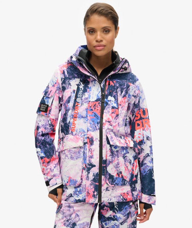 Superdry Damen Ski Ultimate Rescue Jacke Lila - Größe: 36 von Superdry