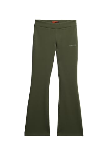 Superdry Damen Sport Tech Jogginghose mit niedriger Leibhöhe und ausgestelltem Bein Army Kaki 36 von Superdry