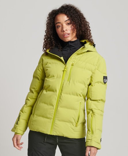 Superdry Women's Sport Wattierte Motion Pro Steppjacke Gelb - Größe: 36 von Superdry