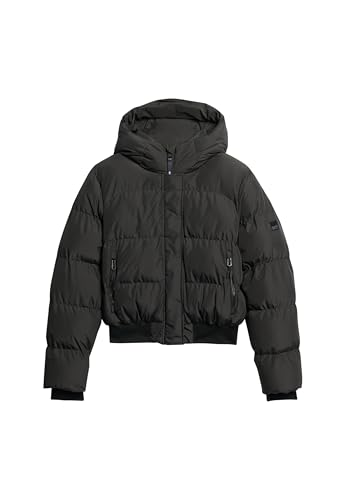 Superdry Damen Sportliche Stepp-Bomberjacke mit Kapuze Schwarz 40 von Superdry