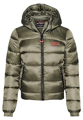 Superdry Damen Sports Bomberjacke mit Steppung Blassolivgrün 44 von Superdry
