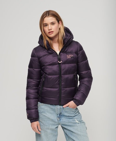 Superdry Women's Sports Bomberjacke mit Steppung Lila - Größe: 36 von Superdry